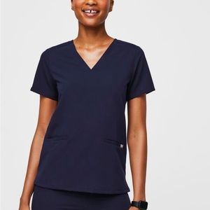Women’s navy Figs scrub top